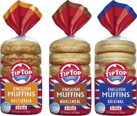 Tip-Top-English-Muffins-6-Pack-360g-400g on sale