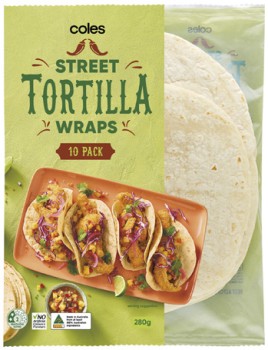 Coles+Street+Tortilla+Wraps+10+Pack+280g