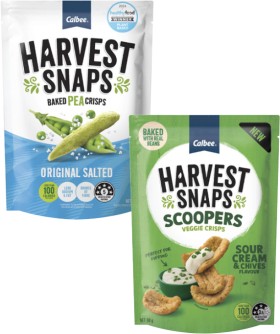 Harvest+Snaps+Pea+Crisps+120g+or+Scoopers+90g