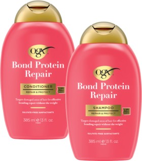 Ogx+Bond+Protein+Repair+Shampoo+or+Conditioner+385mL