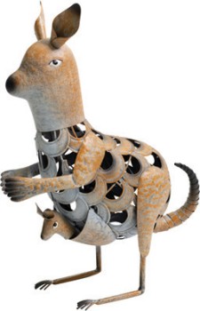 Metal-Ornaments-kangaroo-39cm on sale