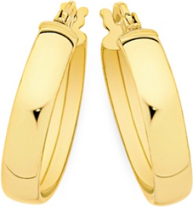 9ct-Gold-4x15mm-Polished-Half-Round-Hoop-Earrings on sale