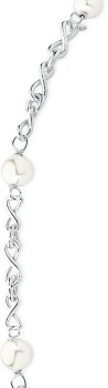 Italian+Sterling+Silver+Shell+Pearl+18%2B2cm+Infinity+Bracelet