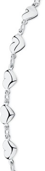 Italian+Sterling+Silver+Domed+Heart+17%2B3cm+Link+Bracelet
