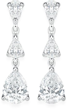 Sterling-Silver-Pear-Cubic-Zirconia-Drop-Earrings on sale