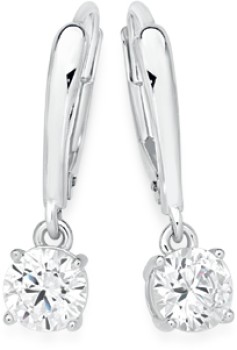 Sterling-Silver-Cubic-Zirconia-Leverback-6mm-Drop-Earrings on sale