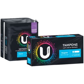 U+by+Kotex+Ultrathin+Pads+Regular+with+Wings+Pk+14+or+Tampons+Regular+Pk+16%7E