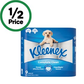 Kleenex+Complete+Clean+Toilet+Paper+Pk+9