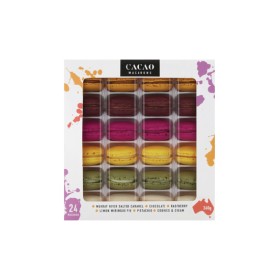 NEW+Cacao+Petite+Macarons+Pk+24