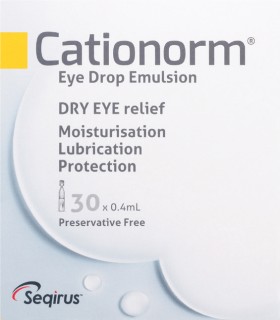 Cationorm+Preservative+Free+Eye+Drops+30+x+0.4mL+Vials%2A