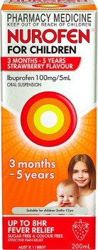 Nurofen+Strawberry+For+Children+3+Months+-+5+Years+200mL%5E