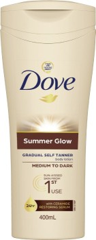 Dove+Summer+Medium+to+Dark+Glow+Body+Lotion+400mL
