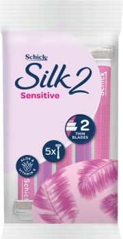 Schick+Silk+2+Sensitive+Disposable+Razors+5+Pack