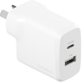 Cygnett+PowerPlus+32W+Dual+Port+Wall+Charger