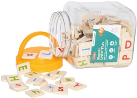 Kadink+Wooden+Letter+Tiles+Jar+200+Pack