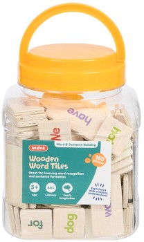 Kadink-Wooden-Word-Tiles-Jar-160-Pack on sale