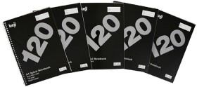 Keji+A4+120+Page+Notebook+5+Pack