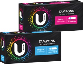 U+By+Kotex+Slim+Tampons+16+Pack+Selected+Varieties