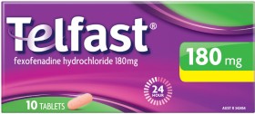 Telfast-Hayfever-Allergy-Relief-180mg-10-Tablets on sale