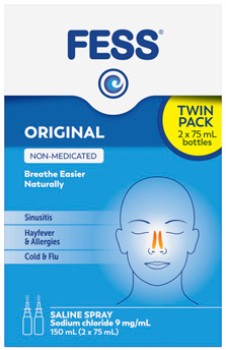Fess+Original+Saline+Nasal+Spray+Twin+Pack+2+x+75mL