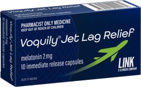 NEW+Voquily+Jet+Lag+Relief+2mg+10+Capsules