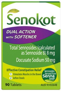 Senokot+Dual+Action+With+Softener+Effective+Constipation+Relief+90+Tablets