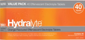 Hydralyte+Effervescent+Electrolyte+Tablets+Orange+Flavour+40+Pack