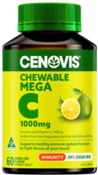 Cenovis-Chewable-Mega-C-1000mg-Lemon-Lime-Flavour-60-Tablets on sale