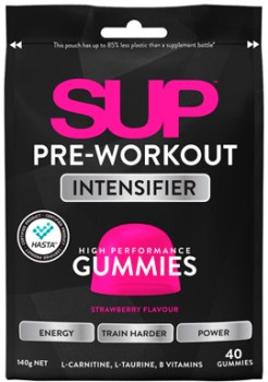 SUP+Pre-Workout+Gummies+Strawberry+Flavour+40+Pack