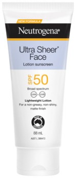 Neutrogena+Ultra+Sheer+Face+Sunscreen+Lotion+SPF+50+88mL