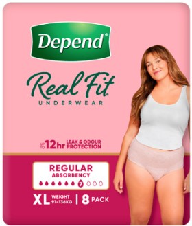 Depend+Real+Fit+Underwear+For+Women+Extra+Large+8+Pack
