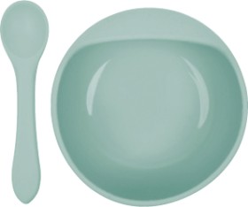 Guardian+Silicone+Spoon+%26amp%3B+Bowl+Set+-+Seafoam