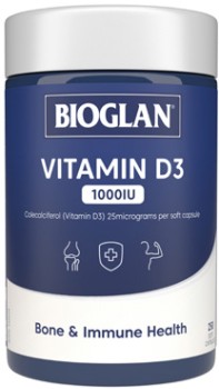 Bioglan+Vitamin+D3+1000IU+250+Capsules