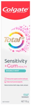 Colgate+Total+Sensitivity+%2B+Gum+Health+Double+Mint+Toothpaste+115g