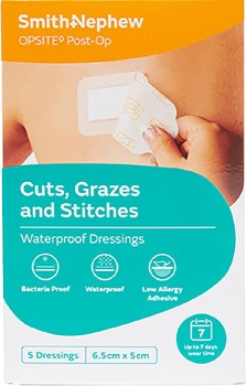 Smith-Nephew-Opsite-Post-Op-Waterproof-Dressing-65cm-x-5cm-5-Pack on sale