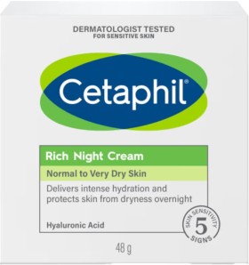 Cetaphil-Rich-Night-Cream-with-Hyaluronic-Acid-48g on sale
