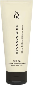 Avocado+Zinc+Natural+Body+Sunscreen+SPF30+-+100ml