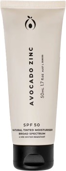 Avocado+Zinc+Natural+Tinted+Moisturiser+Light+SPF50+50ml