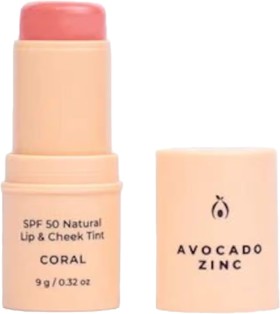 Avocado+Zinc+SPF50+Natural+Lip+%26amp%3B+Cheek+Tint+-+Coral+9g