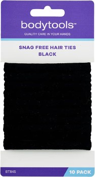 Bodytools-Snag-Free-Hair-Ties-Black-10-Pack on sale