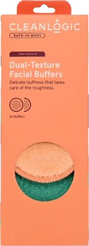 Cleanlogic-Sensitive-Skin-Dual-Texture-Facial-Buffers-3-Pack-Assorted-Colours on sale