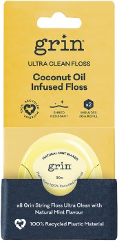 Grin-Utra-Clean-Floss-Refill-Coconut-Oil-Infused-2-x-30m on sale