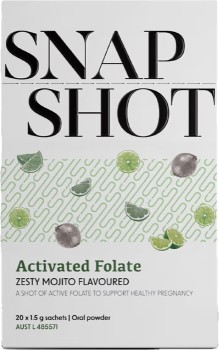 Perdays-SnapShot-Activated-Folate-Zesty-Mojito-Flavour-20-x-15g-Sachets on sale