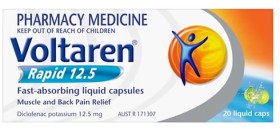 Voltaren+Rapid+12.5mg+Pain+Relief+20+Liquid+Caps