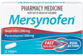 Mersynofen-Dual-Action-Fast-Pain-Relief-12-Tablets on sale