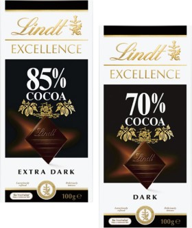 Lindt-Excellence-Block-Chocolate-80g-100g on sale