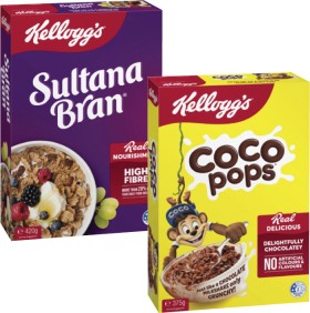 Kellogg%26%23039%3Bs+Coco+Pops+375g%2C+Just+Right+460g+or+Sultana+Bran+420g
