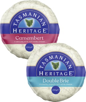 Tasmanian+Heritage+Double+Cream+Brie+or+Camembert+200g