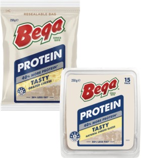 Bega+Cheese+Protein+Slices+or+Shredded+250g