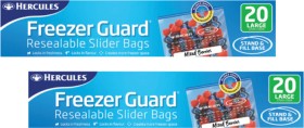 Hercules+FreezerGuard+Resealable+Large+Slider+Bags+20+Pack